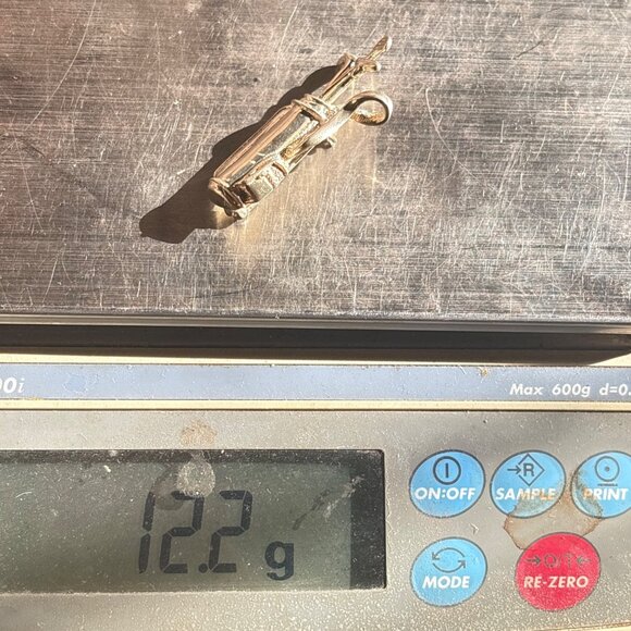 VTG Solid Sterling Silver 925 Golf Club Bag Pin Brooch Size 2" Length - Picture 10 of 11